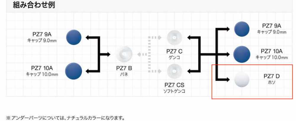 PZ-7 D Resin Hook PLASMA7 Under Parts Eyelet[Press Fastener/ Eyelet Washer] Morito