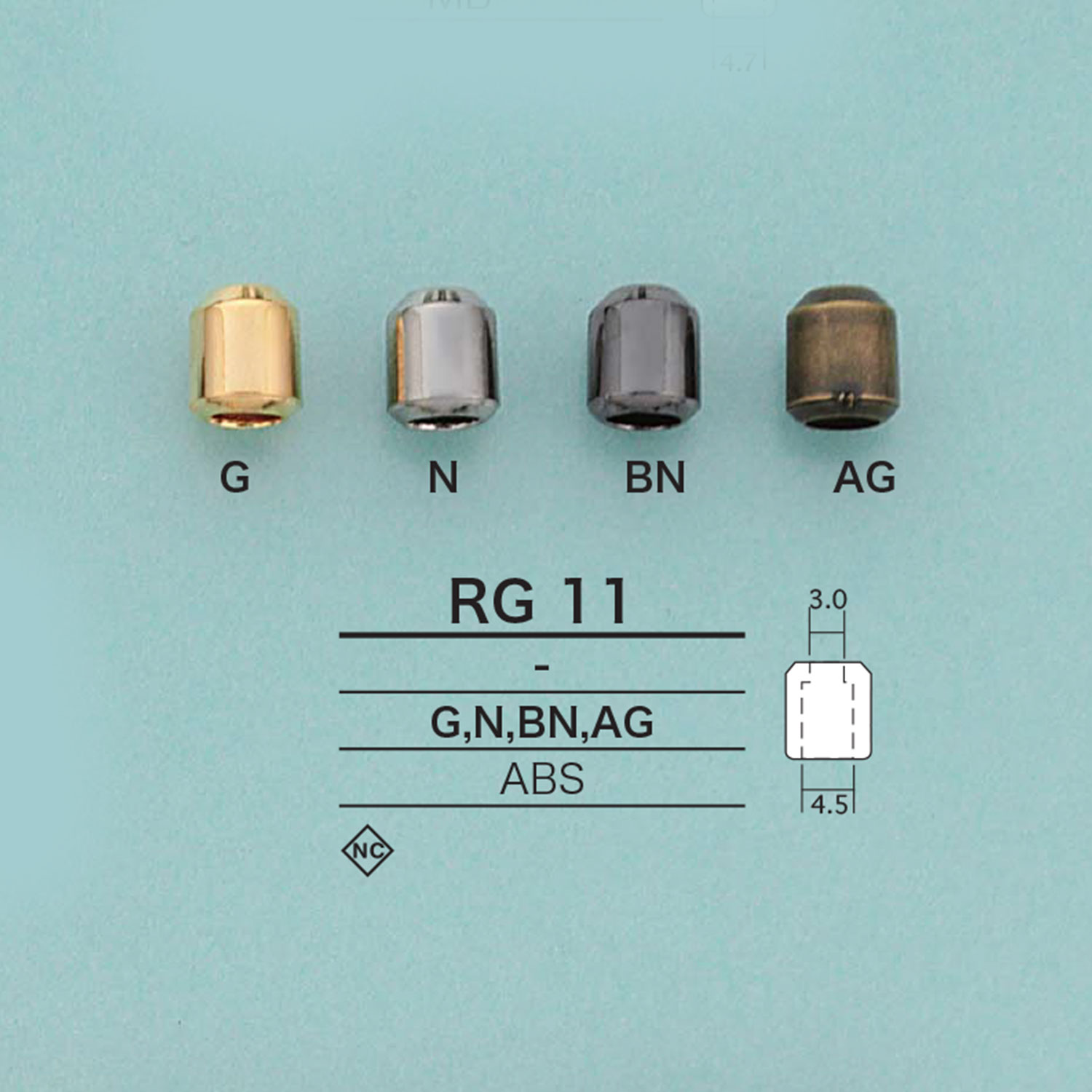 RG11 Cylindrical Cord End[Buckles And Ring] IRIS