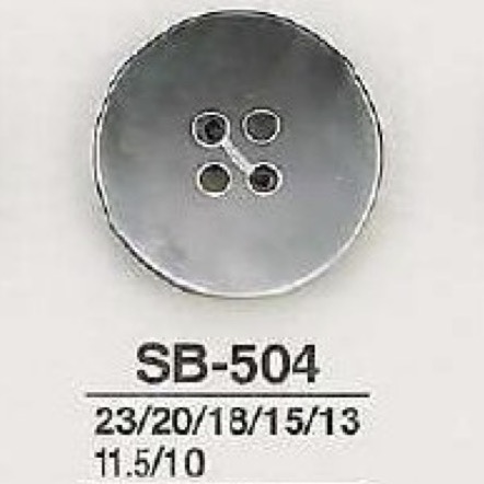 SB504 Mother Of Pearl Shell Shell Button With 4 Holes On The Front IRIS