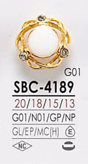SBC4189 Metal Button For Dyeing IRIS