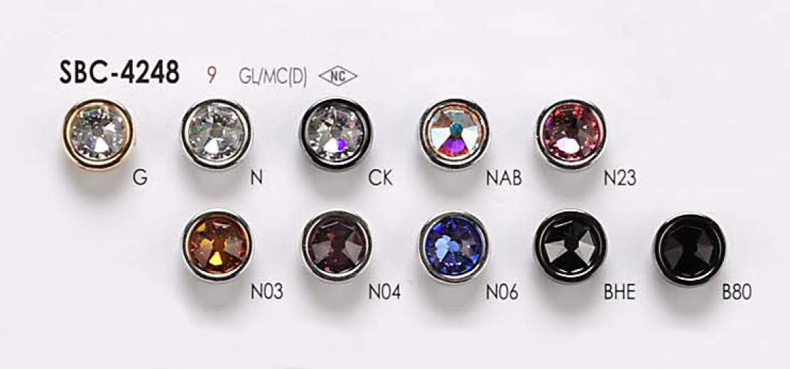 SBC4248 Crystal Stone Button IRIS