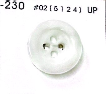 U230 [Buffalo Style] 4-hole Button, Glossy, Bordered, For Dyeing NITTO Button