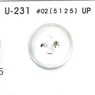 U231 [Buffalo Style] 4-hole Button With Border, Glossy, For Dyeing NITTO Button