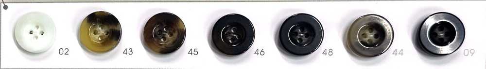 UNICORN570 [Buffalo Style] 4-hole Button With Border And Gloss NITTO Button