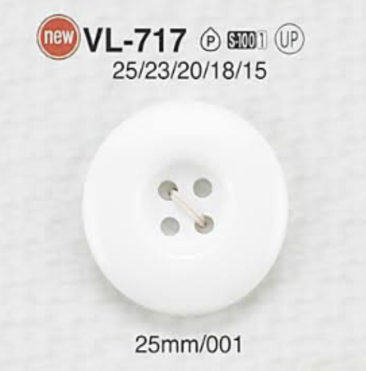 VL717 Polyester Resin 4-hole Button IRIS