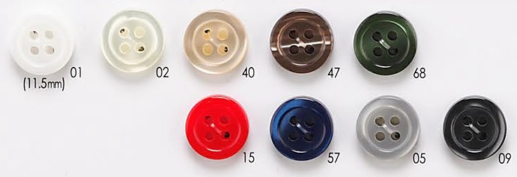 VSO9001 Polyester Resin Button With 4 Front Holes IRIS