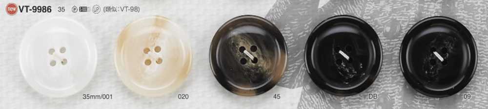 VT9986 Polyester Resin 4-hole Button IRIS