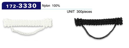 172-3330 Button Loop Chain Cord Type Horizontal 42mm (300 Pieces)[Button Loop Frog Button] DARIN