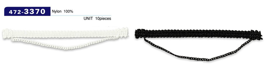 472-3370 Button Loop Chain Cord Type, Length 7mm X Width 85mm X Hole 72mm (10 Pieces)[Button Loop Frog Button] DARIN