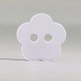VE9489 Polyester Resin Button With 2 Front Holes IRIS