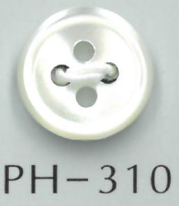 PH310 4-hole Bordered Shell Button Sakamoto Saji Shoten