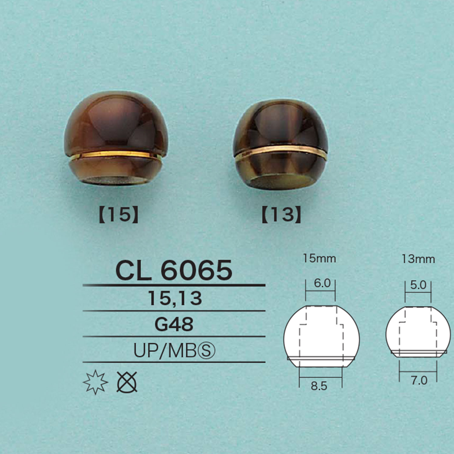 CL6065 Round Cord End[Buckles And Ring] IRIS