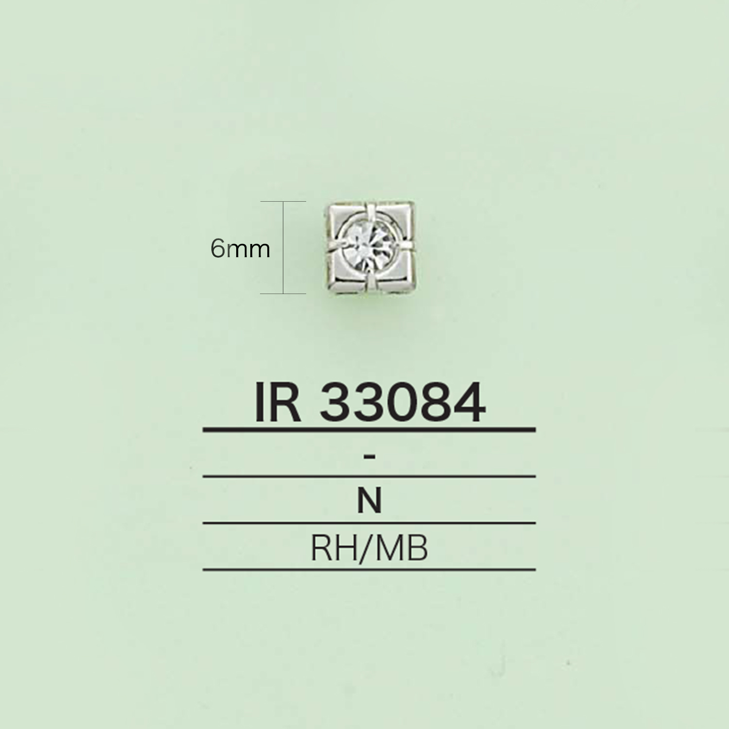 IR33084 Charm With Rhinestones (Square)[Miscellaneous Goods And Others] IRIS