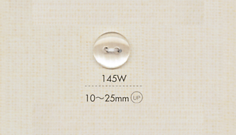 145W Shell BUTTONS Two-hole Shell-like Polyester Button (Semi-transparent) DAIYA BUTTON