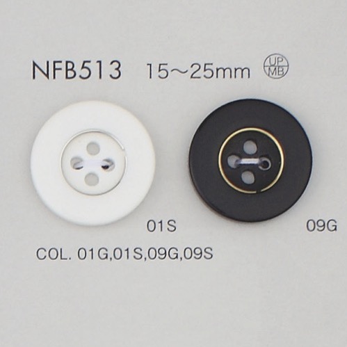 NFB513 Polyester Resin/brass Button DAIYA BUTTON