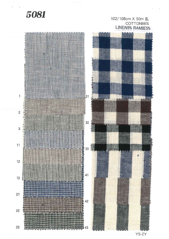 MU5081 Cotton Linen Dungaree[Textile / Fabric] Ueyama Textile