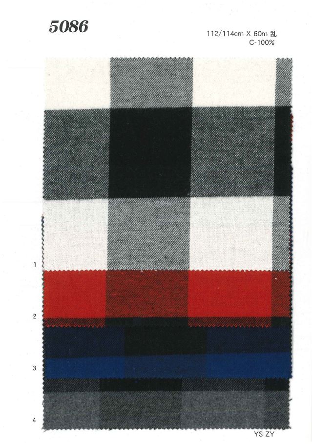 MU5086 Fuzzy Block Check[Textile / Fabric] Ueyama Textile