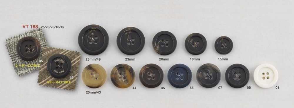 VT168 Polyester Resin 4-hole Button IRIS