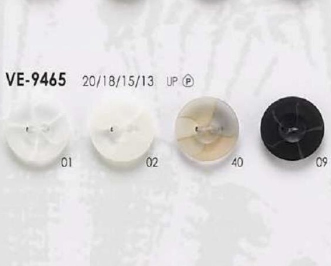 VE9465 Polyester Resin Two-hole Button IRIS