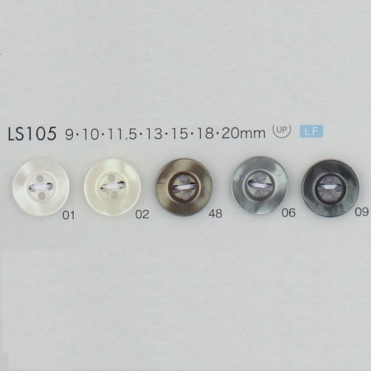 LS105 Polyester Resin Bordered 4-hole Button