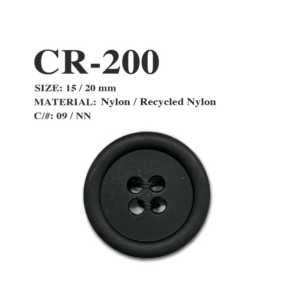 CR-200 Recycled Fishing Net Nylon 4-hole Button Morito