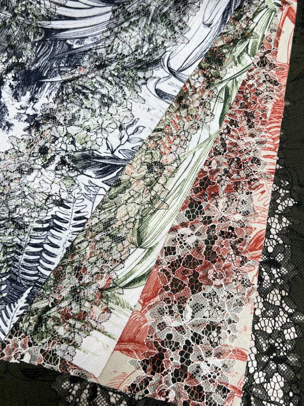 54033-2 Lace Print Botanical Pattern[Textile / Fabric] SAKURA COMPANY
