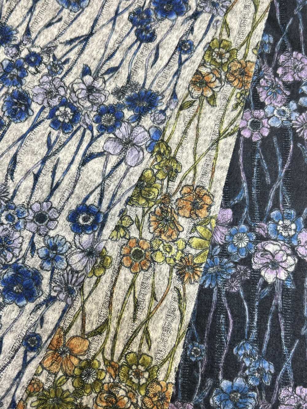 59011-53 Tereko Striped Transfer Floral Pattern[Textile / Fabric] SAKURA COMPANY