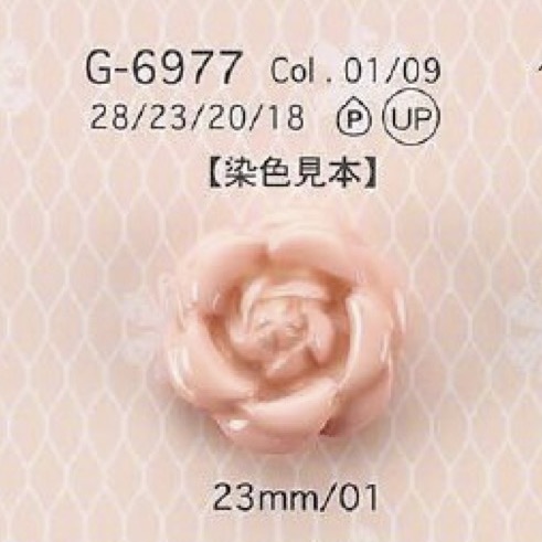 G6977 Polyester Resin Tunnel Foot Button IRIS