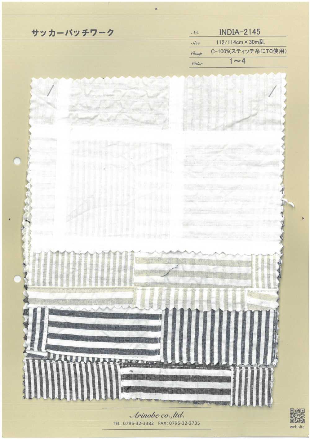 INDIA-2145 Seersucker Patchwork[Textile / Fabric] ARINOBE CO., LTD.