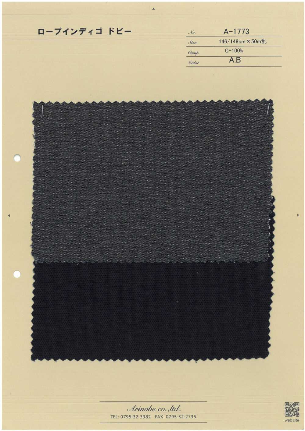 A-1773 Rope Indigo Dobby[Textile / Fabric] ARINOBE CO., LTD.