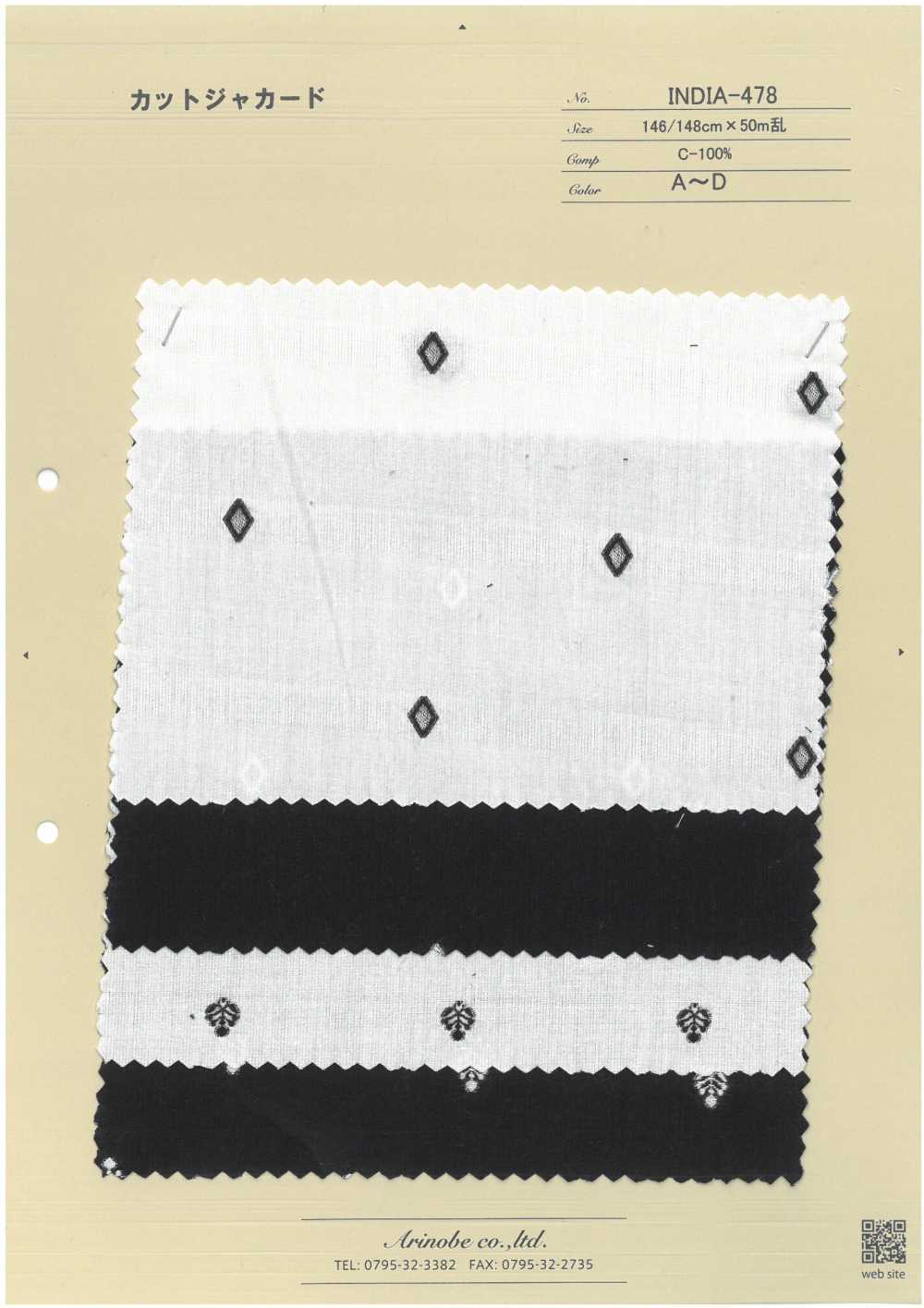 INDIA-478 Cut Jacquard[Textile / Fabric] ARINOBE CO., LTD.