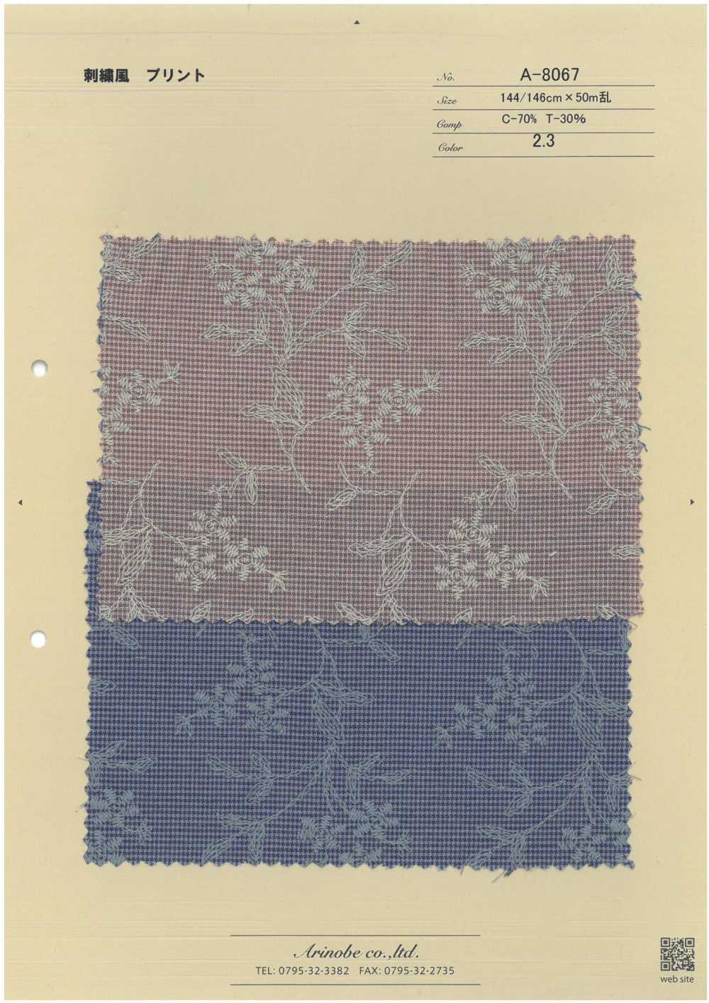 A-8067 Embroidery Style Print[Textile / Fabric] ARINOBE CO., LTD.