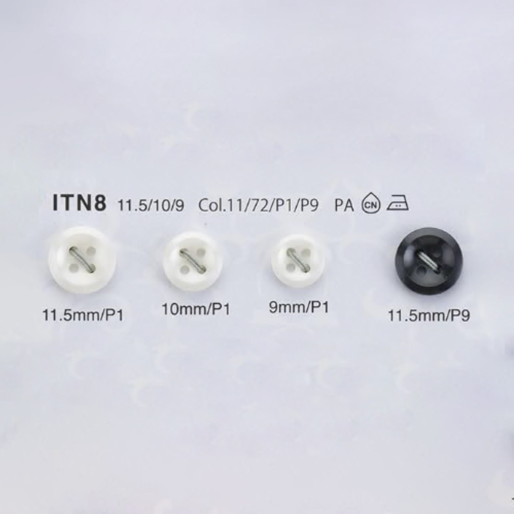 ITN8 Heat Resistant/impact Resistant Nylon Shirt Button (Pearl Tone) IRIS