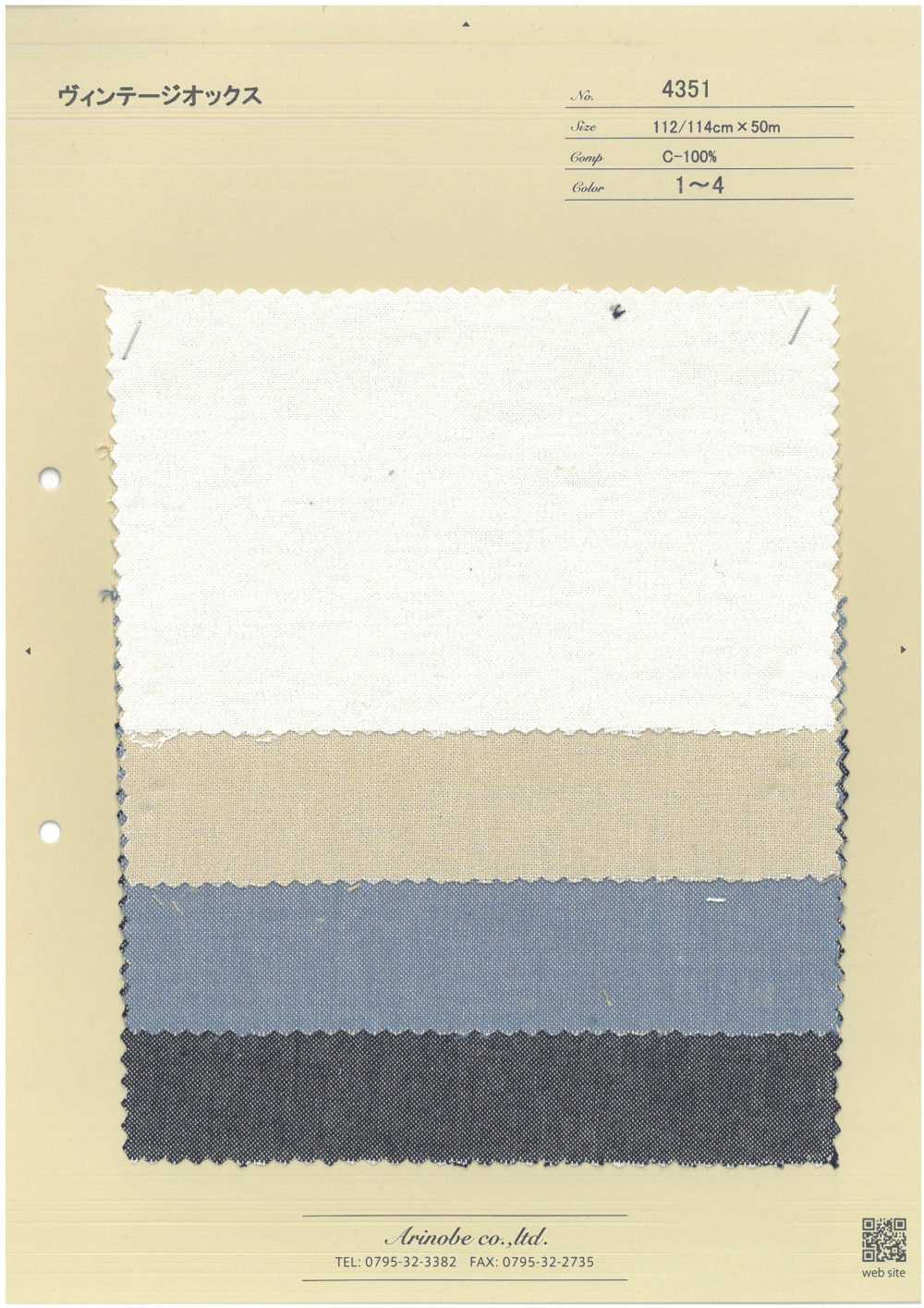 4351 Vintage Oxford[Textile / Fabric] ARINOBE CO., LTD.