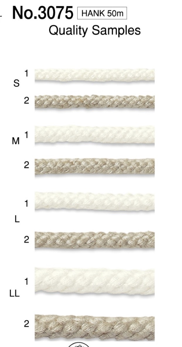 3075 Linen Blend Cord[Ribbon Tape Cord] ROSE BRAND (Marushin)