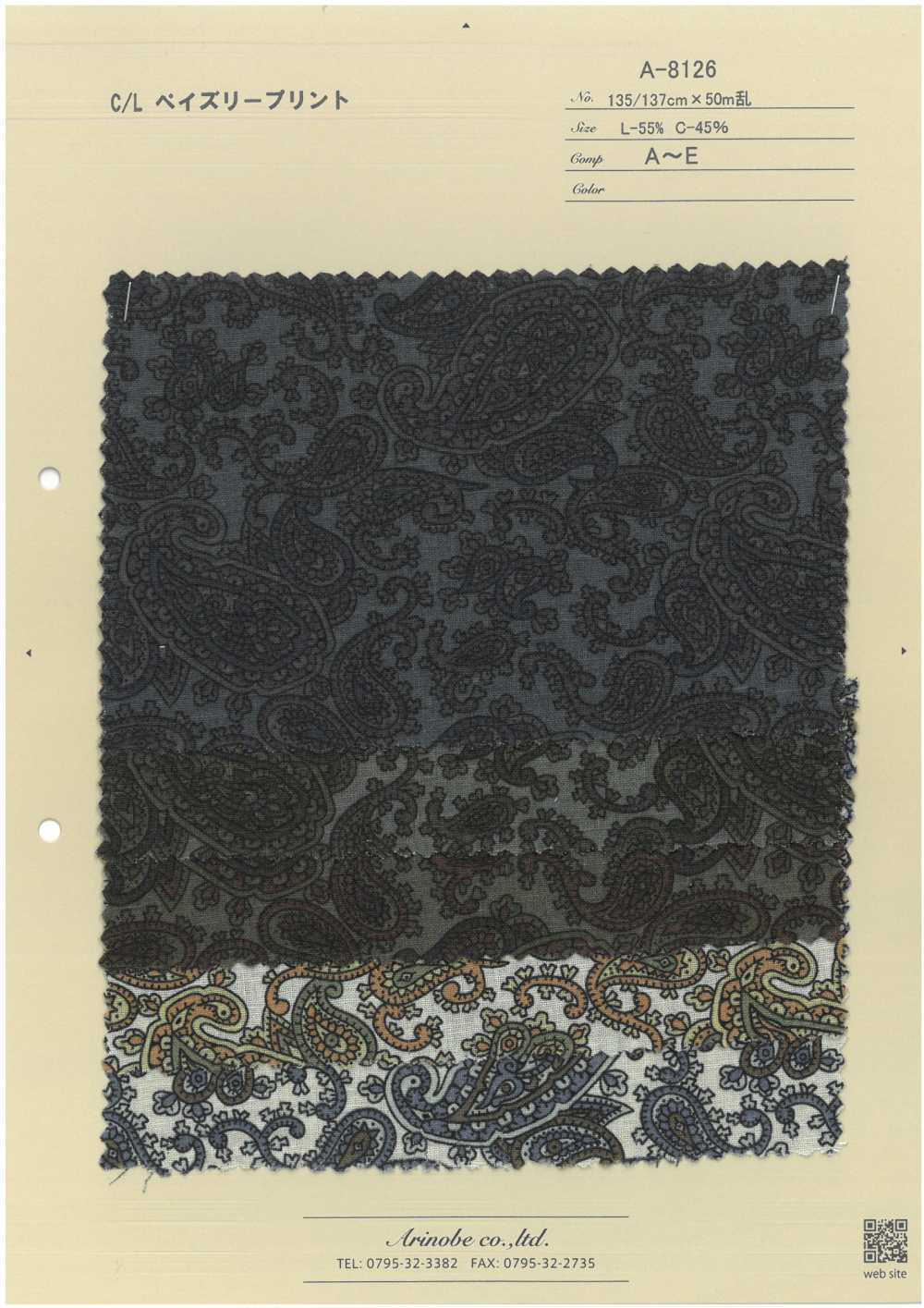 A-8126 C/L Paisley Print[Textile / Fabric] ARINOBE CO., LTD.