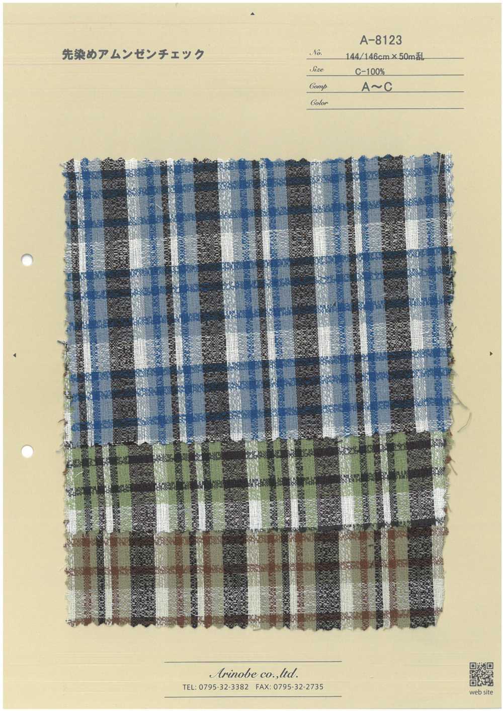A-8123 Yarn Dyed Roughness Surface Check[Textile / Fabric] ARINOBE CO., LTD.