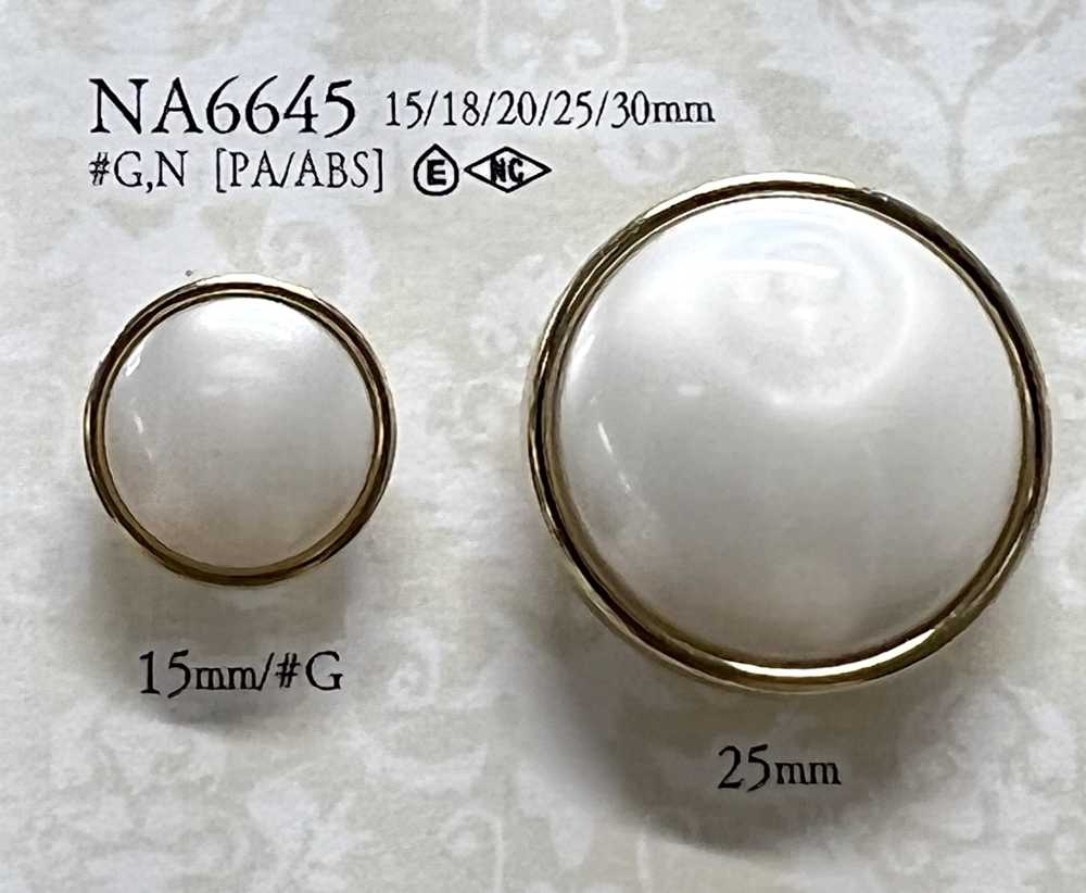 NA6645 Nylon Resin/ABS Resin Rectangle Ring Button IRIS