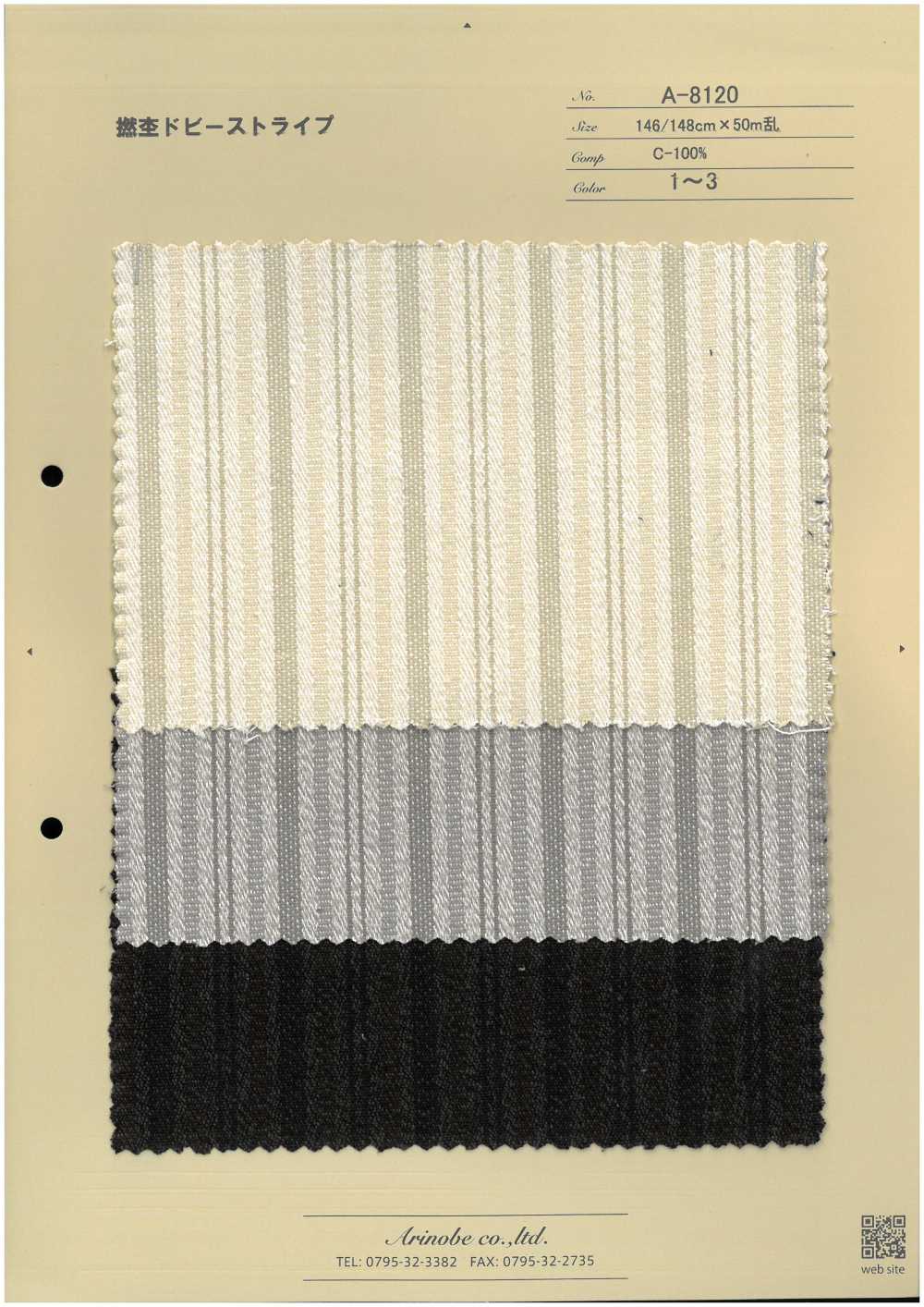 A-8120 Twisted Heather Dobby Stripe[Textile / Fabric] ARINOBE CO., LTD.