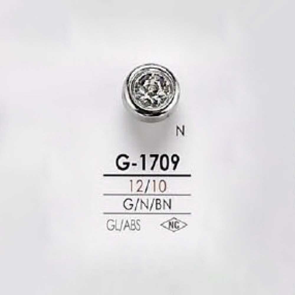 G1709 Glass/ABS Resin Jumper Button IRIS
