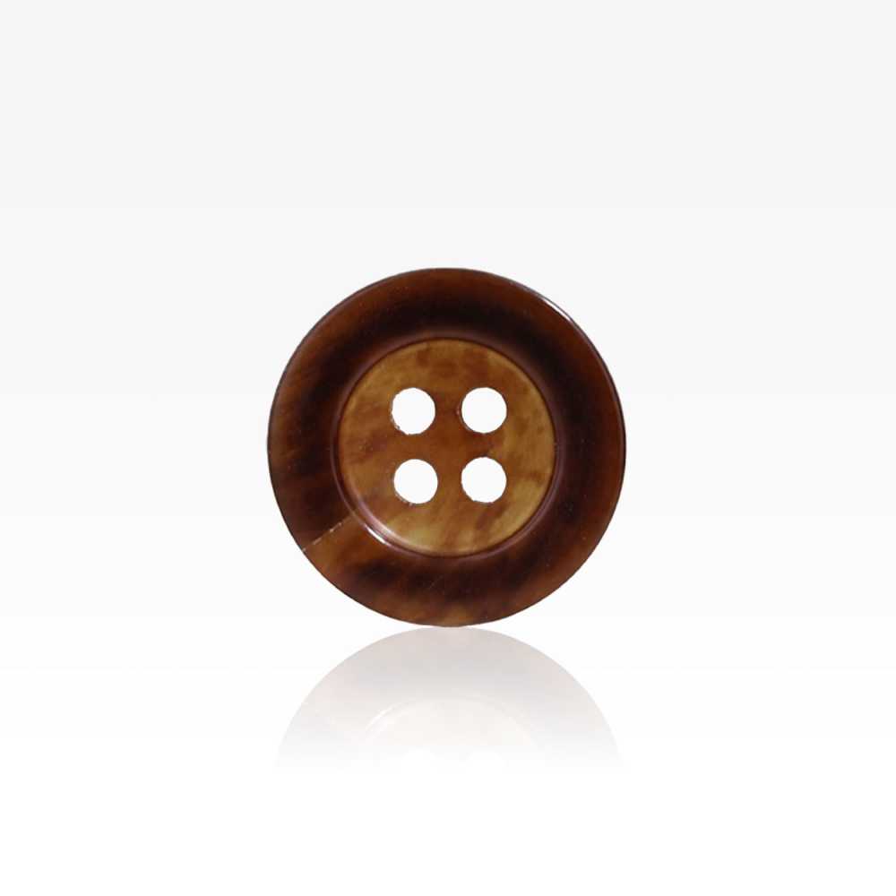 HB700 Real Buffalo Horn Button With 4 Holes On The Front IRIS
