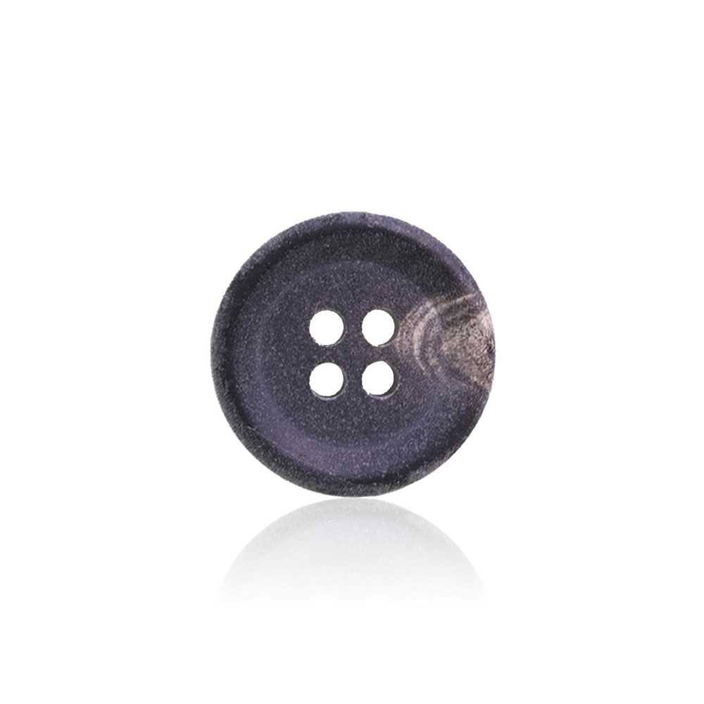 HB490 Real Buffalo Horn Button With 4 Holes On The Front IRIS