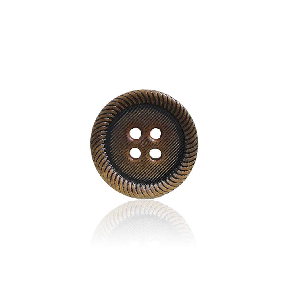HB440 Real Buffalo Horn Button With 4 Holes On The Front IRIS