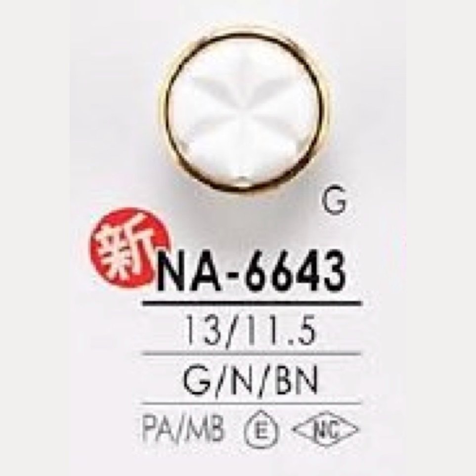 NA6643 Nylon Resin/brass Tunnel Foot Button IRIS