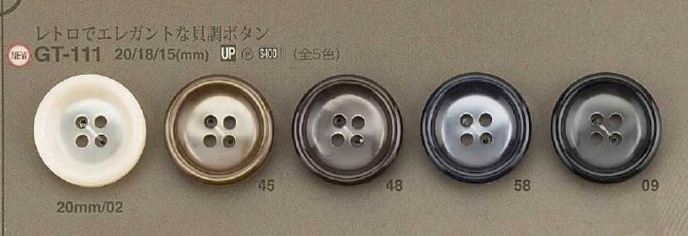 GT111 Polyester Resin 4-hole Button IRIS