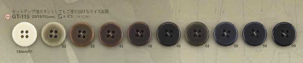 GT115 Polyester Resin 4-hole Button IRIS