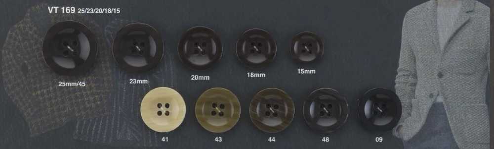 VT169 Polyester Resin 4-hole Button IRIS