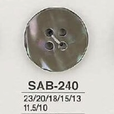 SAB240 Shell Button With 4 Holes IRIS