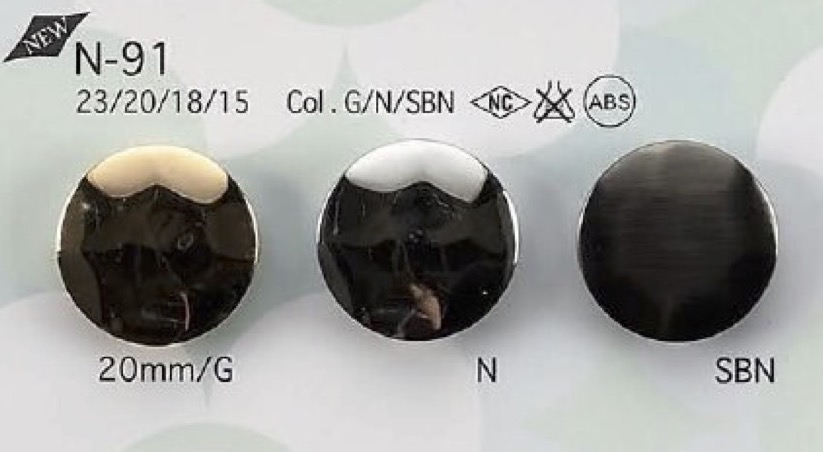 N91 ABS Resin Half-ring Shank Button IRIS