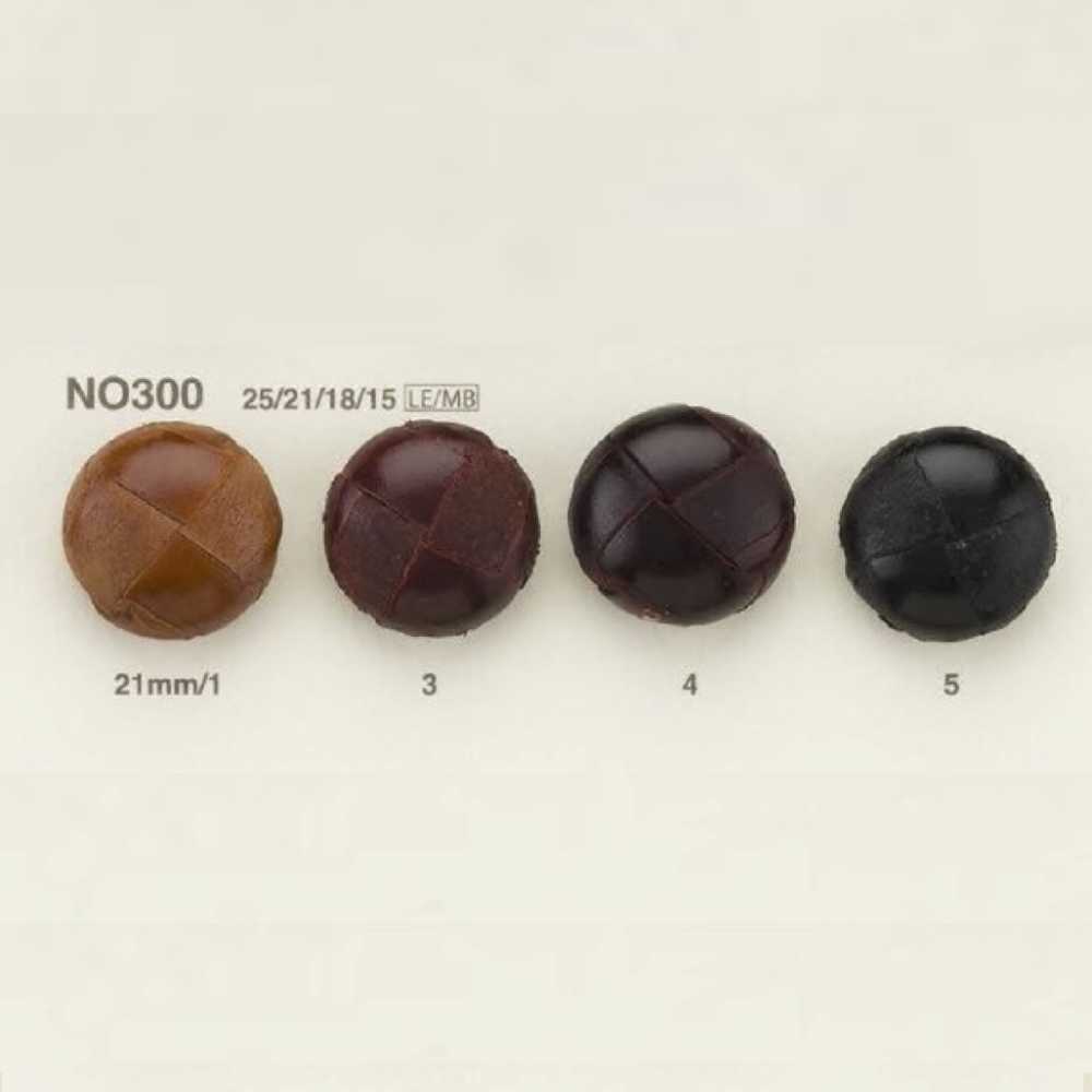 NO300 Leather/brass Jump Button IRIS